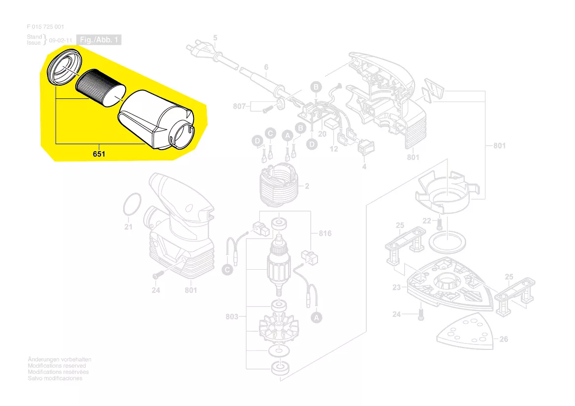 Collecteur à poussière ponceuse 7250 et 7312 Skil